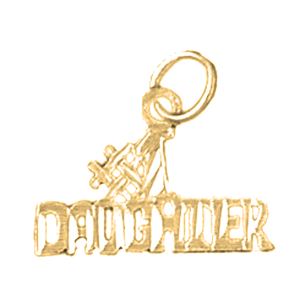 14K or 18K Gold #1 Daughter Pendant