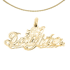 14K or 18K Gold #1 Daughter Pendant