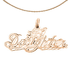 14K or 18K Gold #1 Daughter Pendant