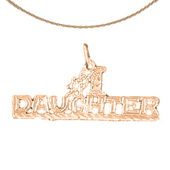 14K or 18K Gold #1 Daughter Pendant