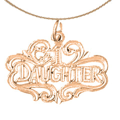 14K or 18K Gold #1 Daughter Pendant