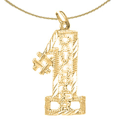 14K or 18K Gold #1 Daughter Pendant