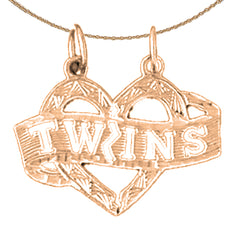 14K or 18K Gold Twins Pendant