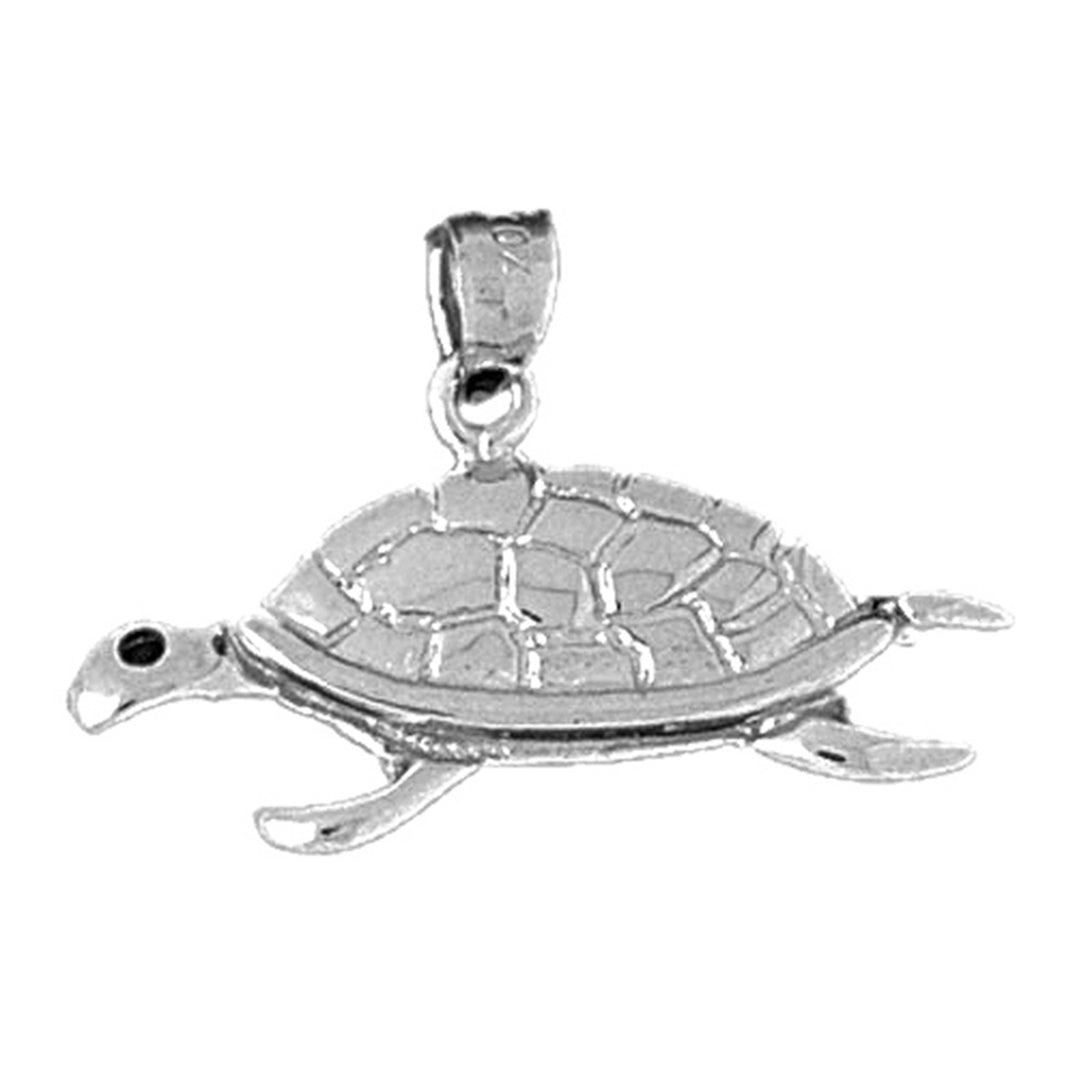 10K, 14K or 18K Gold Turtles Pendant