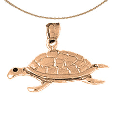 Colgante Tortugas de Oro de 10K, 14K o 18K