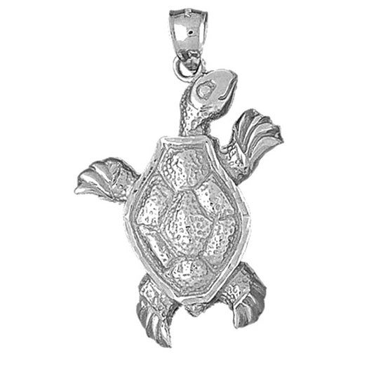 10K, 14K or 18K Gold Turtles Pendant