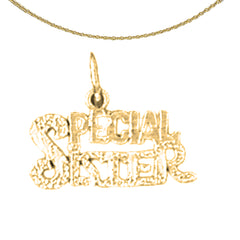 14K or 18K Gold Special Sister Pendant