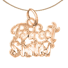 14K or 18K Gold Perfect Sister Pendant