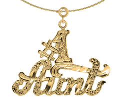 14K or 18K Gold #1 Aunt Pendant