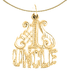 14K or 18K Gold #1 Uncle Pendant