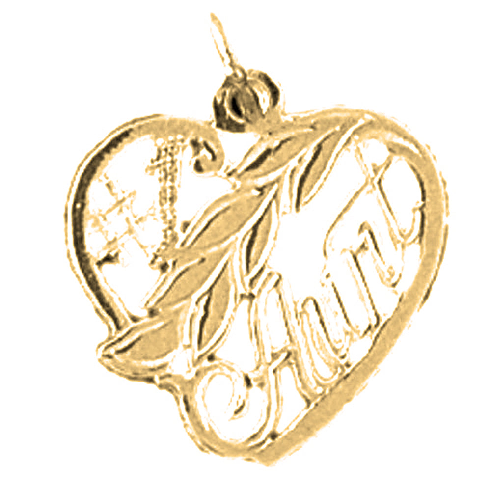 14K or 18K Gold #1 Aunt Pendant