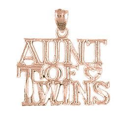 14K or 18K Gold Aunt Of Twins Pendant