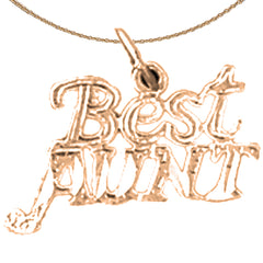 14K or 18K Gold Best Aunt Pendant