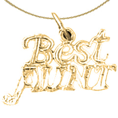 14K or 18K Gold Best Aunt Pendant