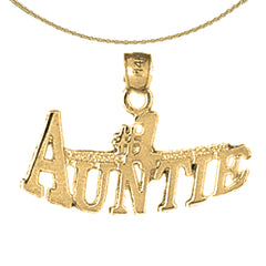 14K or 18K Gold #1 Auntie Pendant