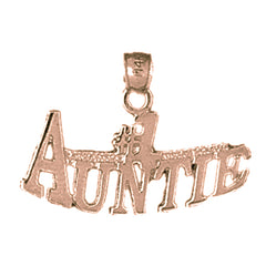 14K or 18K Gold #1 Auntie Pendant