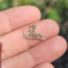 14K or 18K Gold #1 Niece Pendant