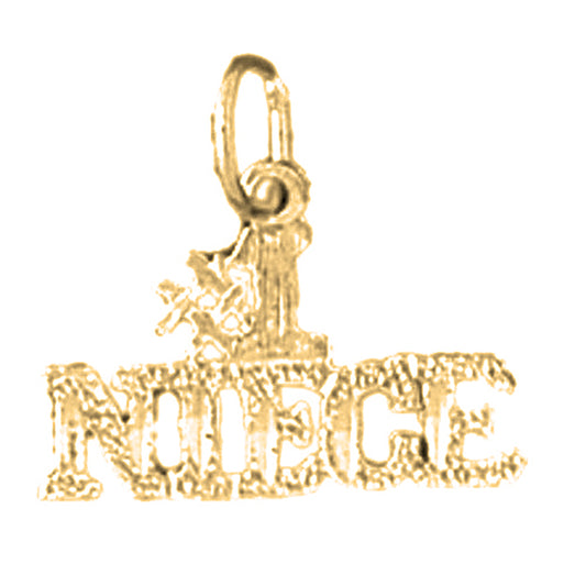 14K or 18K Gold #1 Niece Pendant