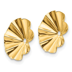 14K Yellow Gold Polished Fancy Earrings Jackets