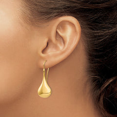 14K Yellow Gold Polished Abstract Wire Earrings