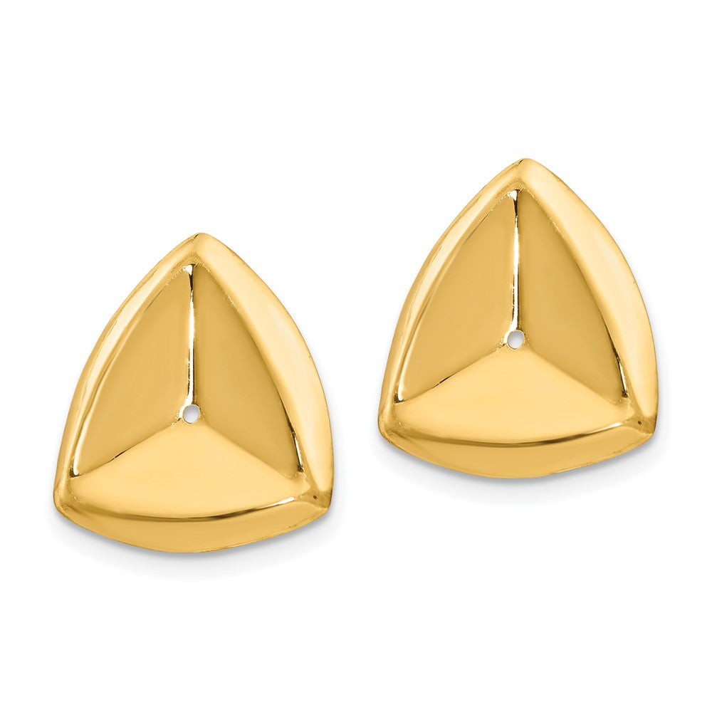 14K Yellow Gold Polished Triangle Earrings Jackets