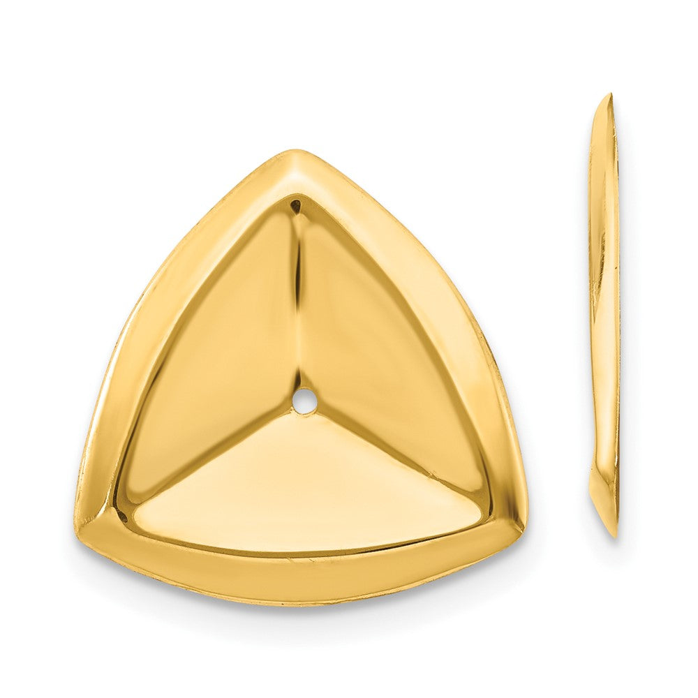 14K Yellow Gold Polished Triangle Earrings Jackets