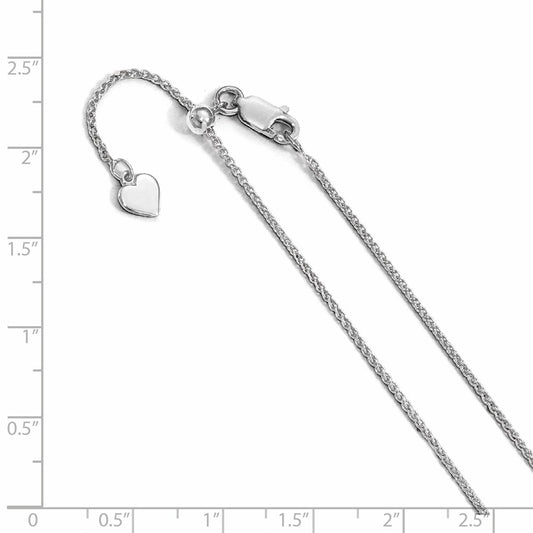 Sterling Silver Adjustable 1.3mm Spiga Chain