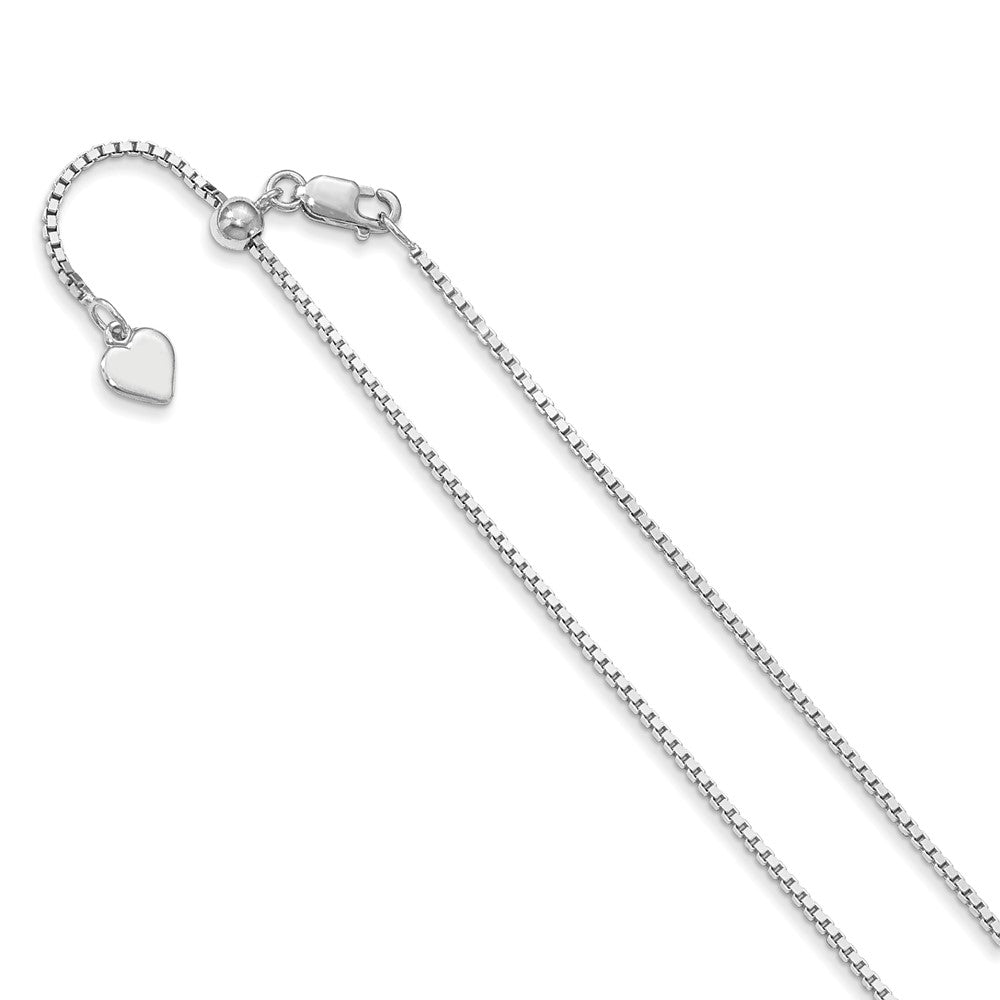 Sterling Silver Adjustable 1.1mm Box Chain