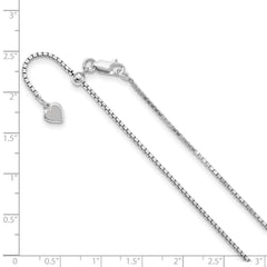 Sterling Silver Adjustable 1.3mm Box Chain