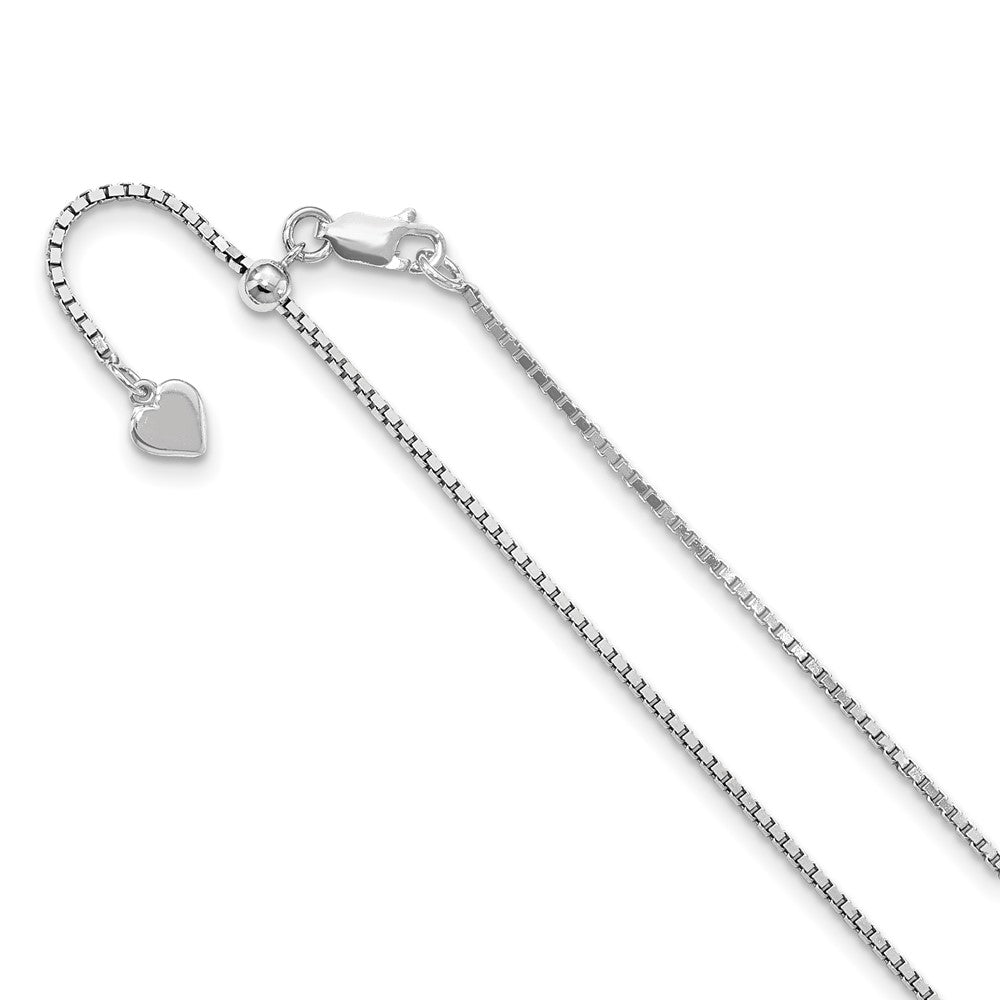 Sterling Silver Adjustable 1.3mm Box Chain