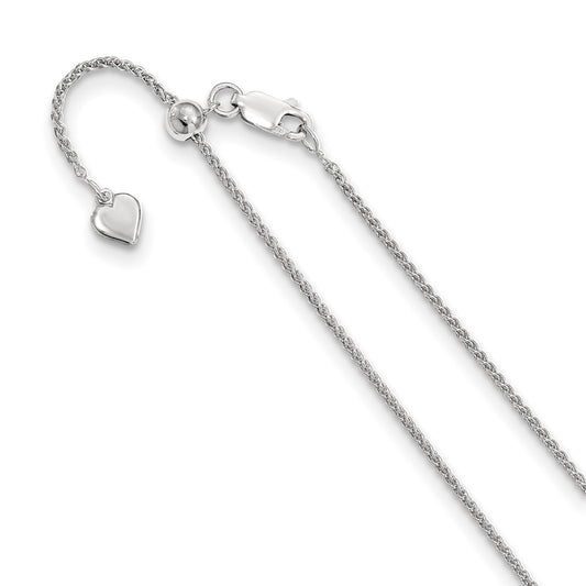 Sterling Silver Adjustable 1.5mm Spiga Chain
