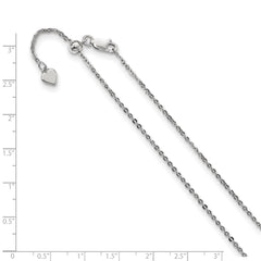 Sterling Silver Adjustable 1.75mm Cable Chain
