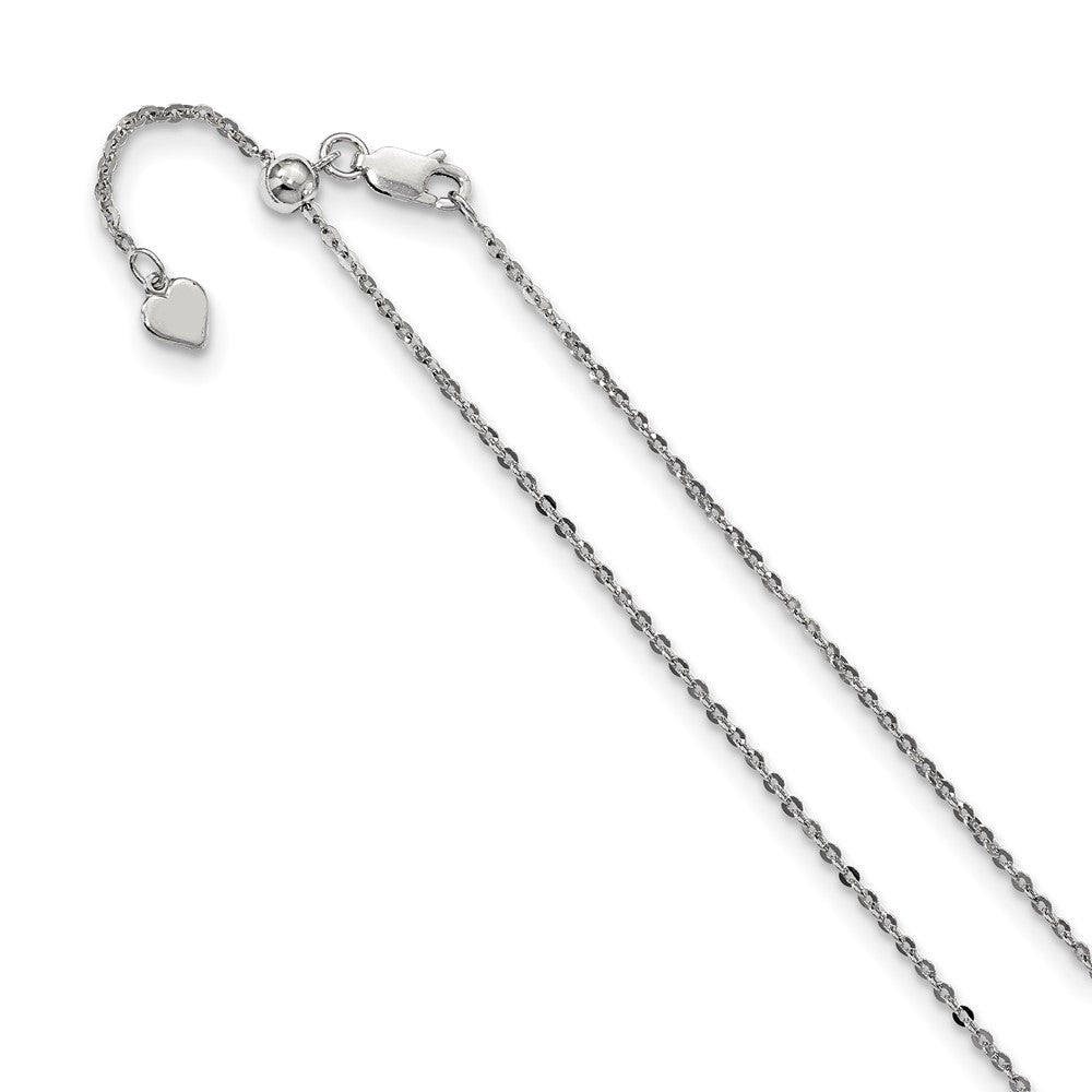 Sterling Silver Adjustable 1.75mm Cable Chain