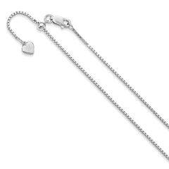 Sterling Silver Adjustable 1.15mm Box Chain