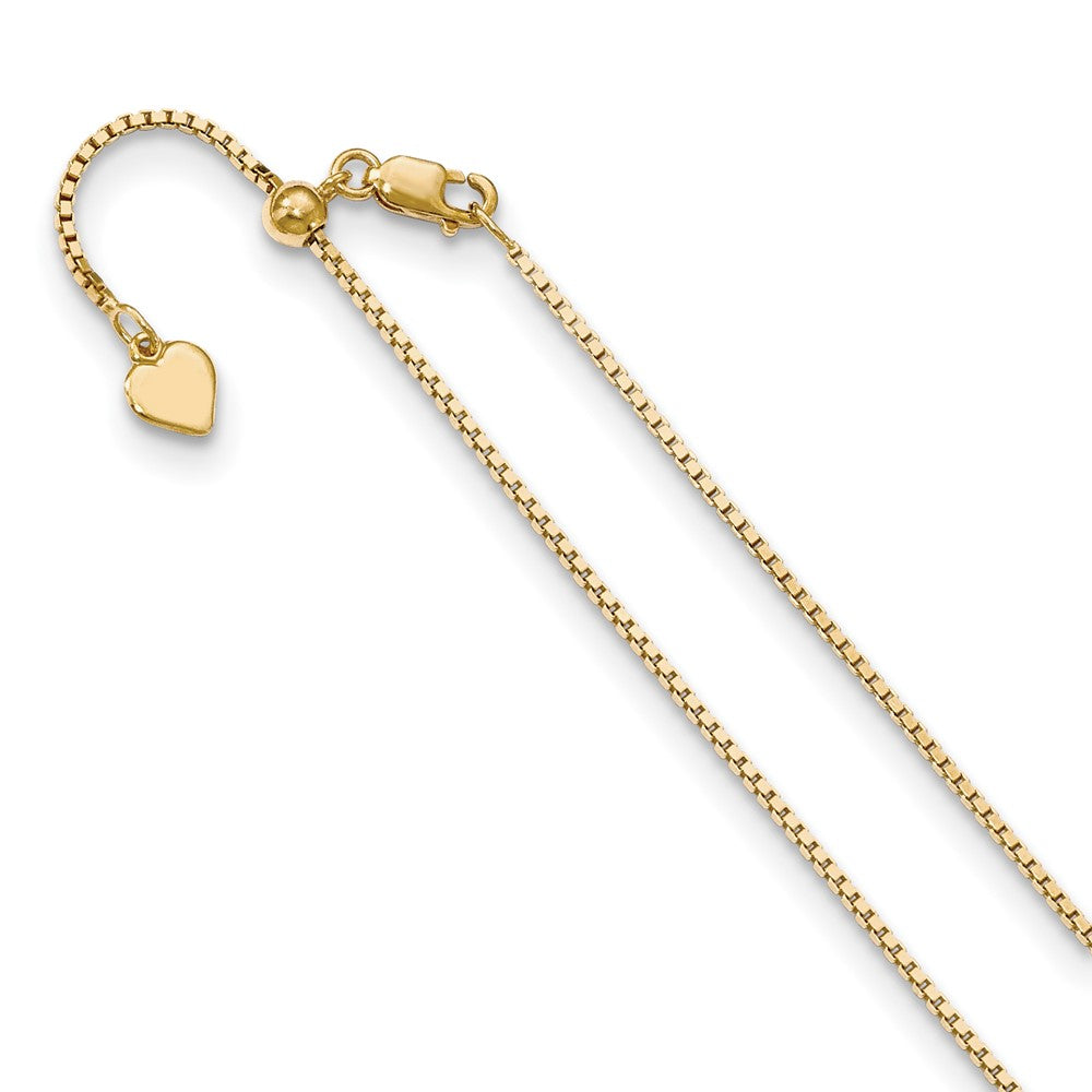Yellow Gold-plated Silver Adjustable 1.1mm Box Chain