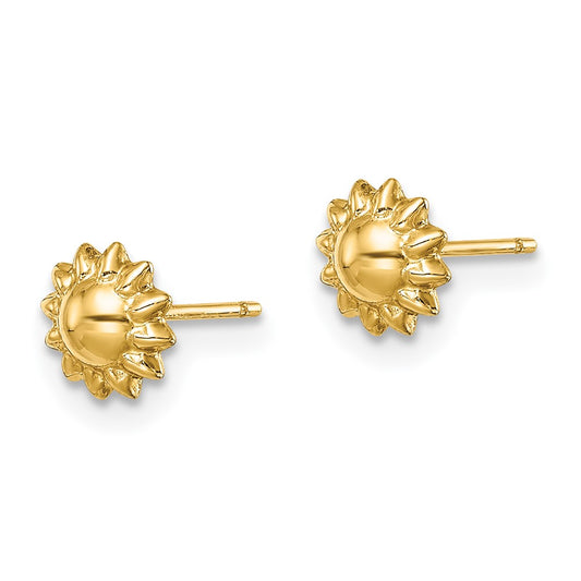 14K Yellow Gold Madi K Sunflower Post Earrings