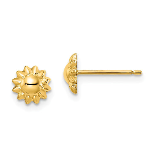 14K Yellow Gold Madi K Sunflower Post Earrings