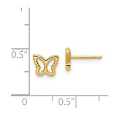 14K Yellow Gold Madi K Cut-out Butterfly Post Earrings