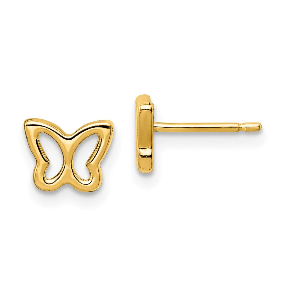 14K Yellow Gold Madi K Cut-out Butterfly Post Earrings