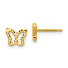 14K Yellow Gold Madi K Cut-out Butterfly Post Earrings