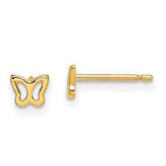 14K Yellow Gold Madi K Butterfly Post Earrings