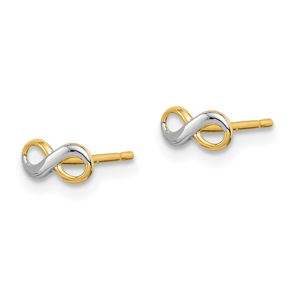 14K Two-Tone Gold Madi K Infinity Post Earrings