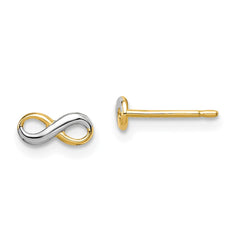 14K Two-Tone Gold Madi K Infinity Post Earrings