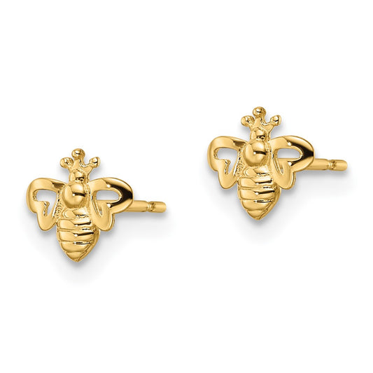 14K Yellow Gold Madi K Bumble Bee Post Earrings