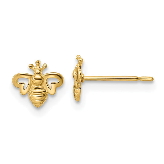 14K Yellow Gold Madi K Bumble Bee Post Earrings