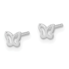 14K White Gold Madi K Butterfly Post Earrings