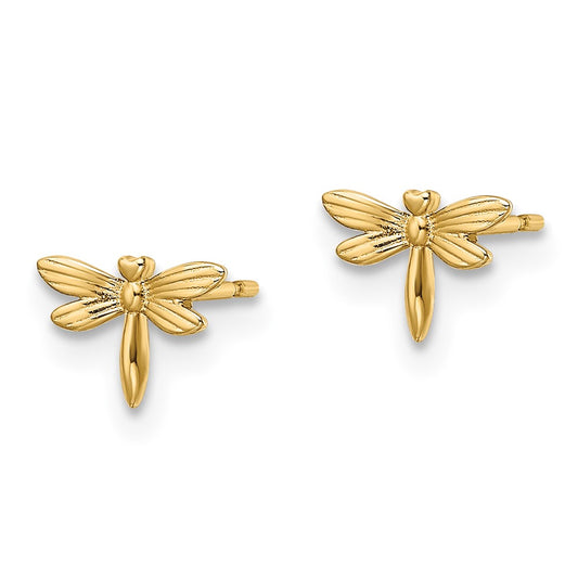 14K Yellow Gold Madi K Dragonfly Post Earrings