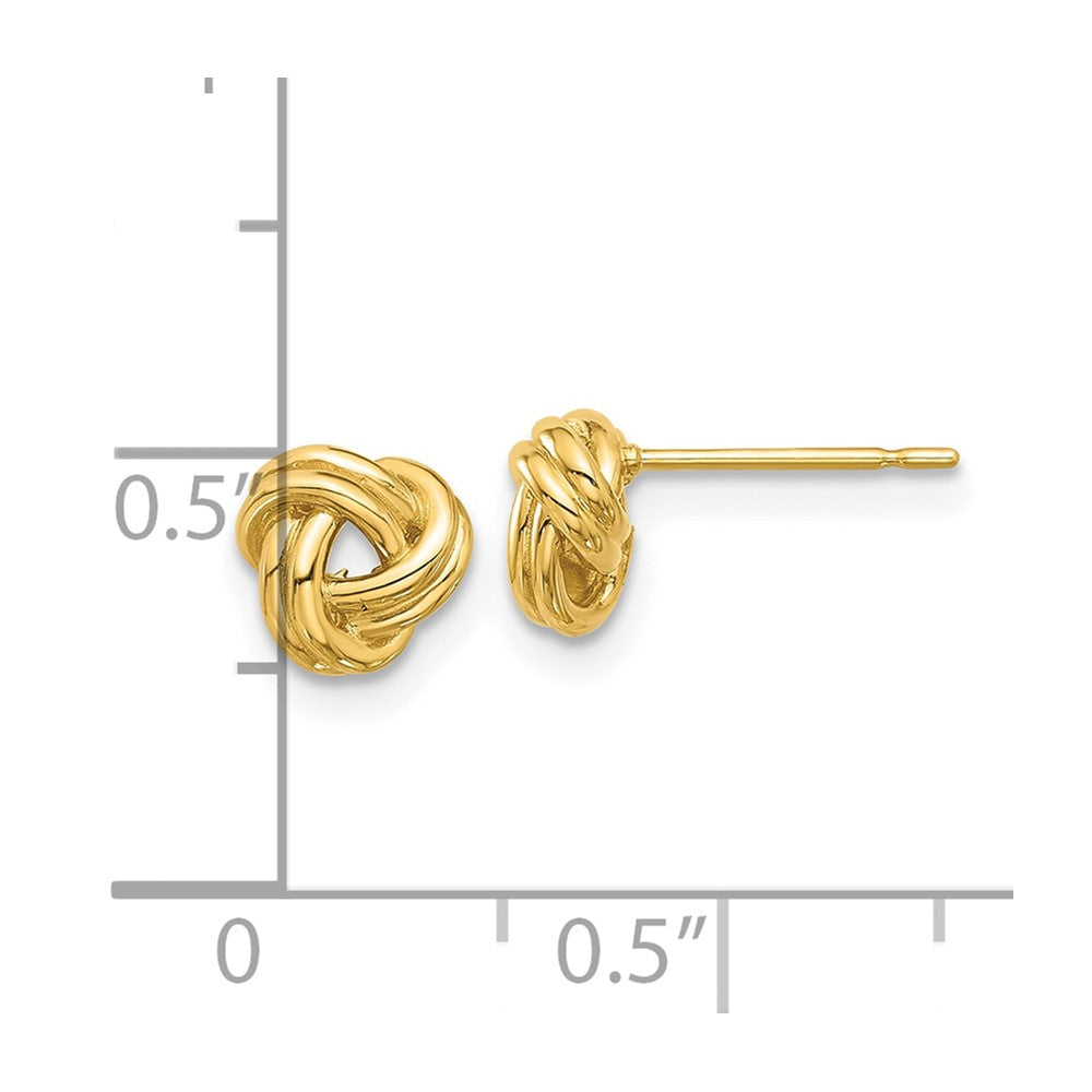 14K Yellow Gold Madi K Polished Love Knot Post Earrings