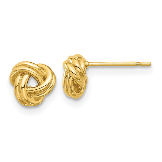 14K Yellow Gold Madi K Polished Love Knot Post Earrings