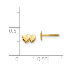 14K Yellow Gold Madi K Double Heart Earrings